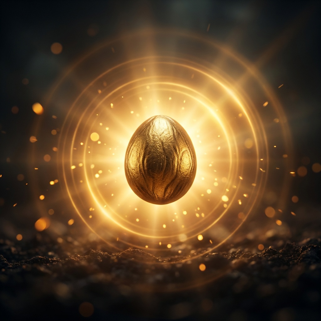 A glowing golden seed — MustardSeed Productions